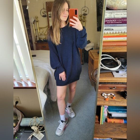 Navy sweater dress - Picture 4 of 6